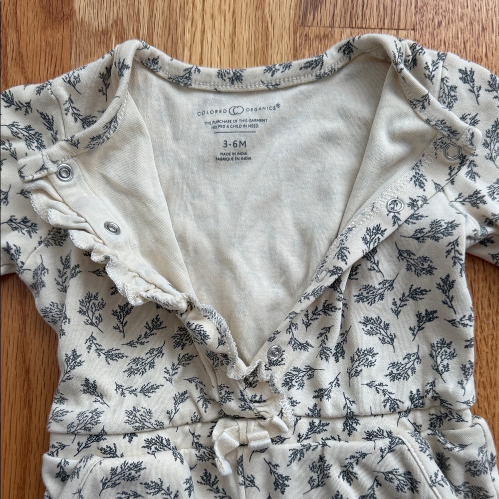 Colored Organics Floral Baby Jumpsuit - Picture 2 of 5
